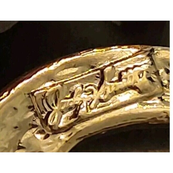 Vintage Swirl Brooch Goldtone Pin SIGNED - Picture 2 of 2